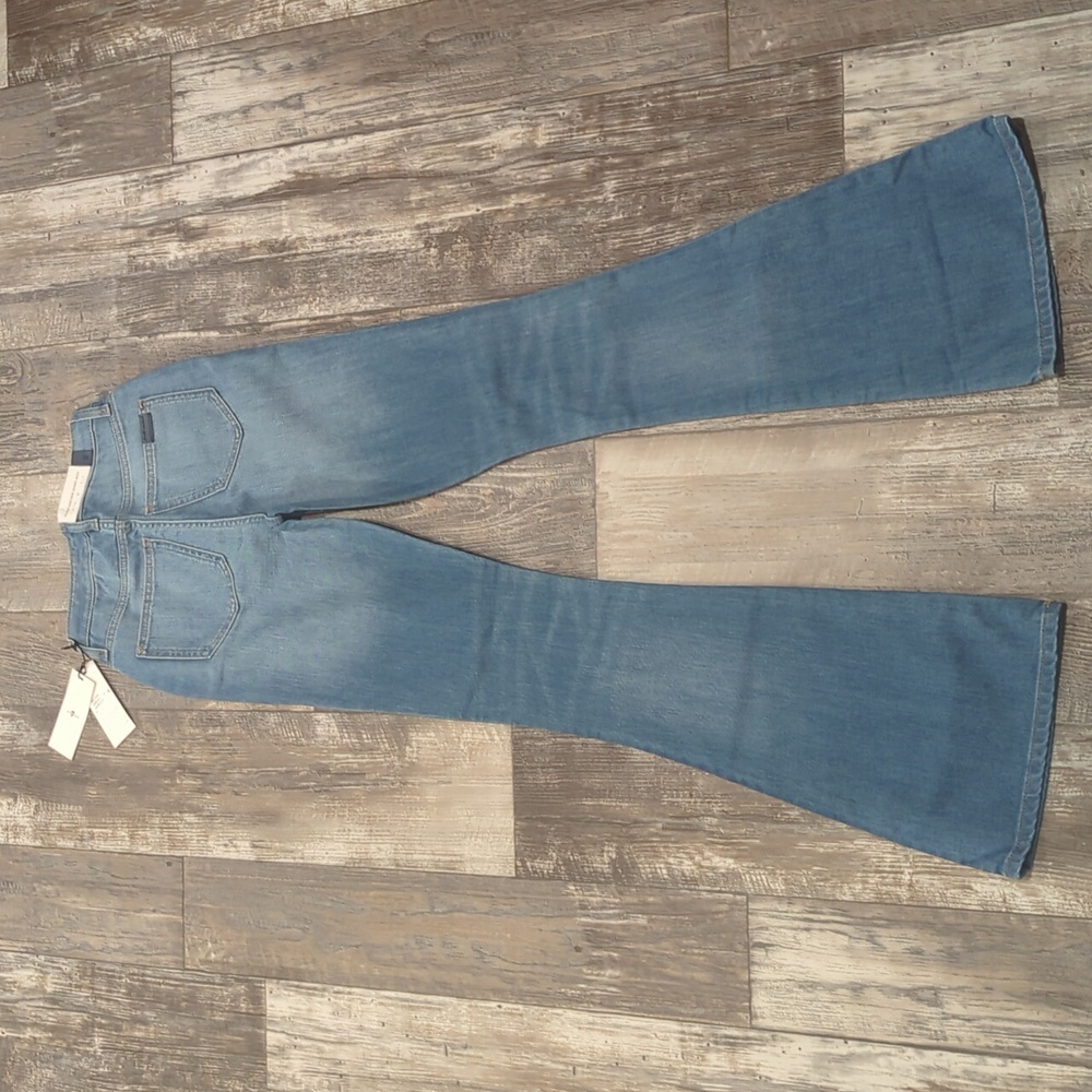 7FAMK Ultra High Rise Skinny Boot jeans 7U413567 color Golden Hour sz23 Tall NWT - Picture 9 of 15